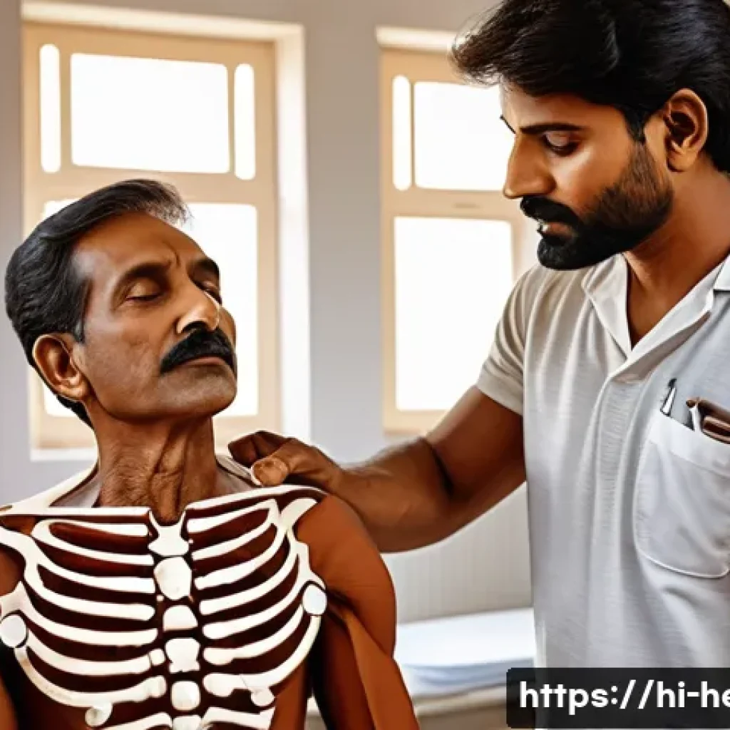 추나치료 후기와 부작용 - A serene therapy room scene showing a skilled Indian chiropractor performing manual bone and muscle ...